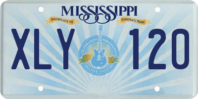 MS license plate XLY120