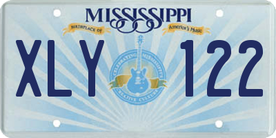 MS license plate XLY122