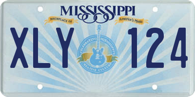 MS license plate XLY124