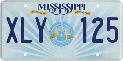 MS license plate XLY125