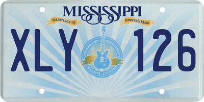 MS license plate XLY126