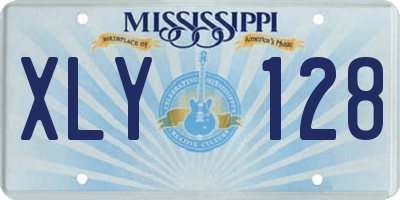 MS license plate XLY128