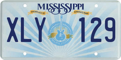 MS license plate XLY129