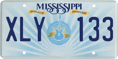MS license plate XLY133