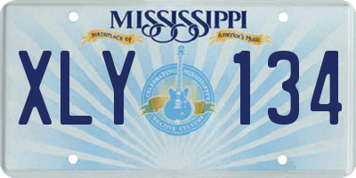 MS license plate XLY134