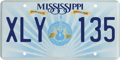 MS license plate XLY135