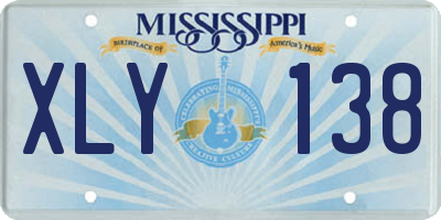 MS license plate XLY138
