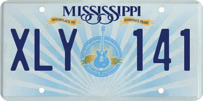 MS license plate XLY141