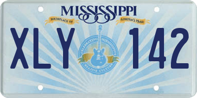 MS license plate XLY142