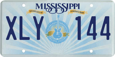 MS license plate XLY144