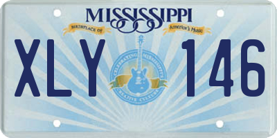 MS license plate XLY146