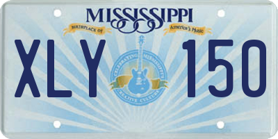 MS license plate XLY150