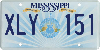 MS license plate XLY151