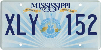MS license plate XLY152
