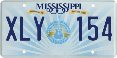 MS license plate XLY154