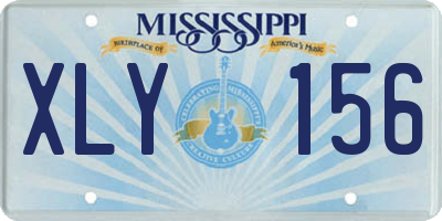 MS license plate XLY156