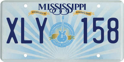 MS license plate XLY158