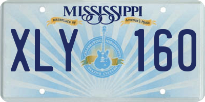 MS license plate XLY160