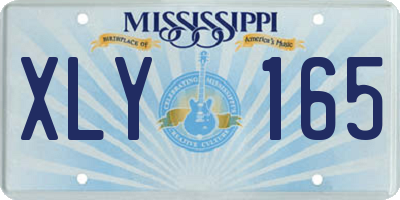 MS license plate XLY165