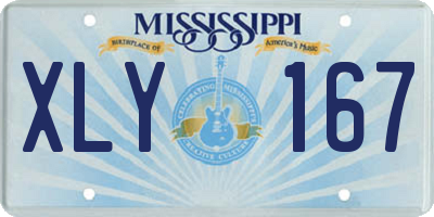 MS license plate XLY167
