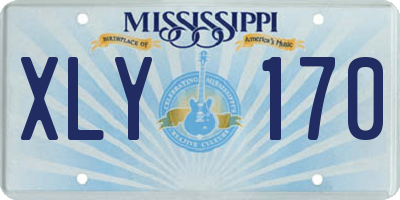 MS license plate XLY170