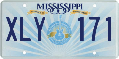 MS license plate XLY171