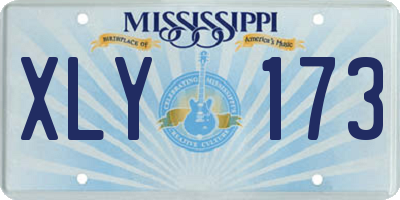 MS license plate XLY173
