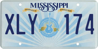 MS license plate XLY174