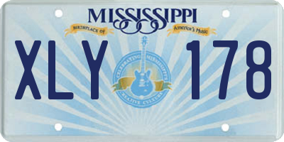 MS license plate XLY178