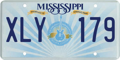 MS license plate XLY179