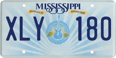 MS license plate XLY180