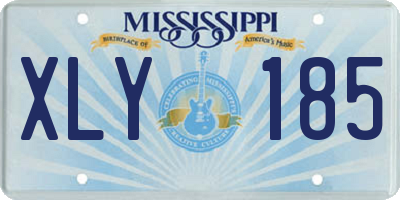 MS license plate XLY185