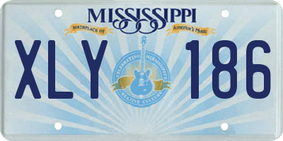 MS license plate XLY186