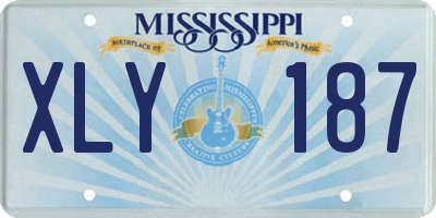 MS license plate XLY187