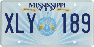 MS license plate XLY189