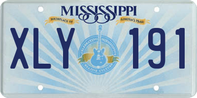 MS license plate XLY191