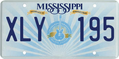 MS license plate XLY195