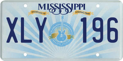 MS license plate XLY196