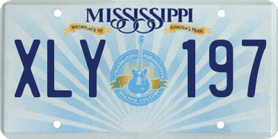 MS license plate XLY197