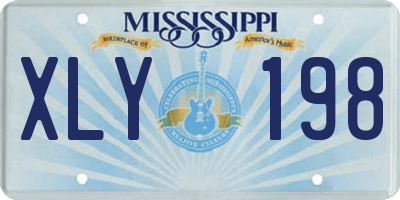 MS license plate XLY198