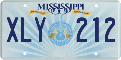 MS license plate XLY212