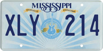 MS license plate XLY214