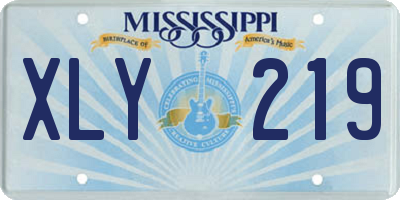MS license plate XLY219