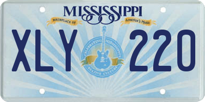 MS license plate XLY220