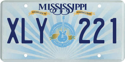 MS license plate XLY221