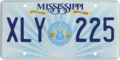 MS license plate XLY225