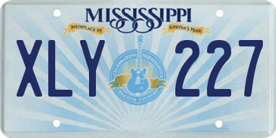 MS license plate XLY227