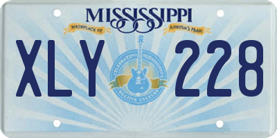 MS license plate XLY228