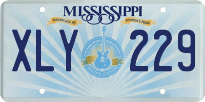 MS license plate XLY229