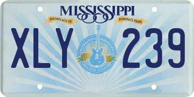 MS license plate XLY239